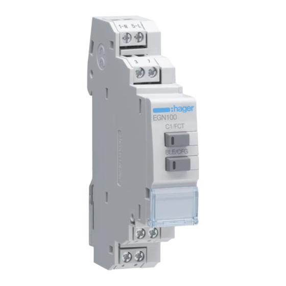 hager EGN100AU Quick Start Manual