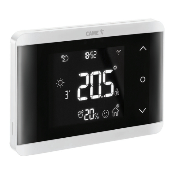 CAME TH/750 BK WIFI WALL Use And Installation  Manual