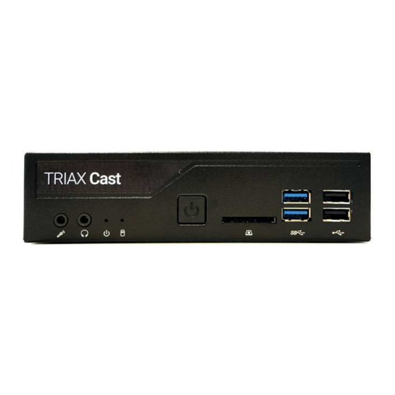 Triax Cast Manuals