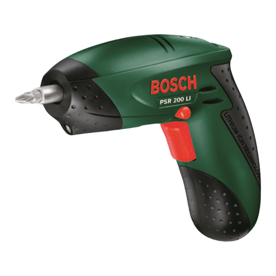Bosch PSR 200 LI Manuals