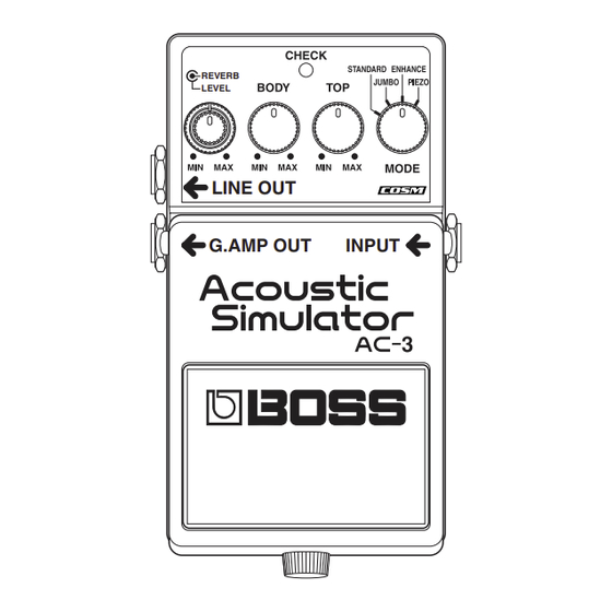 BOSS AC-3 SERVICE NOTES Pdf Download | ManualsLib