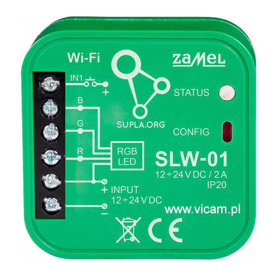 Zamel Wi-Fi supla SLW-01 Quick Manual