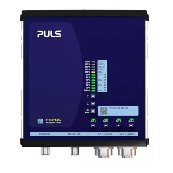 Puls FPT500.245-018-103 Installation Manual