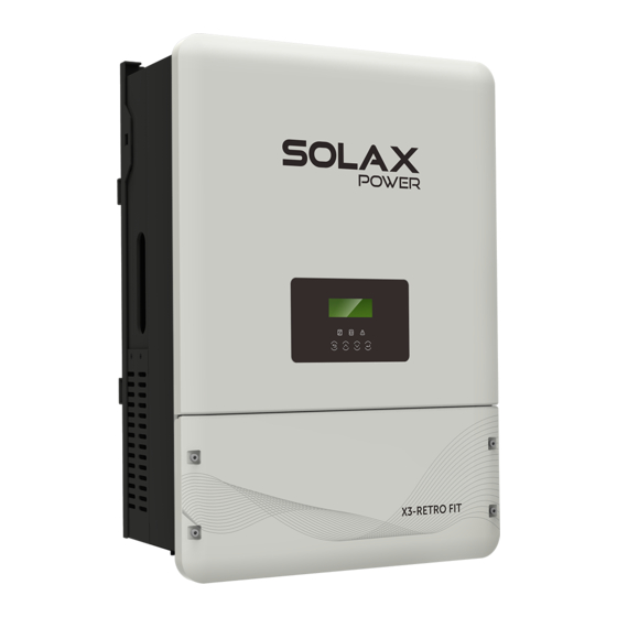 Solax X3-Retro Fit User Manual