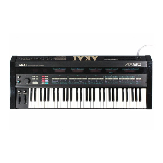Akai AX80 Operator's Manual