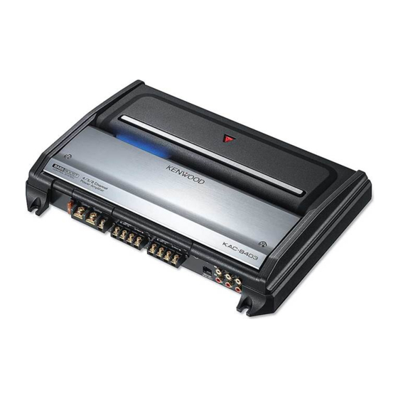 Kenwood KAC-8403 Instruction Manual