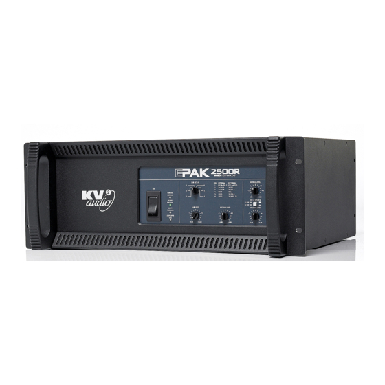 KV2 Audio EPAK 2500R Operator's Manual