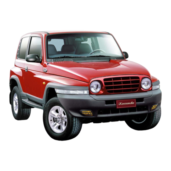 SSANGYONG Korando Owner's Manual