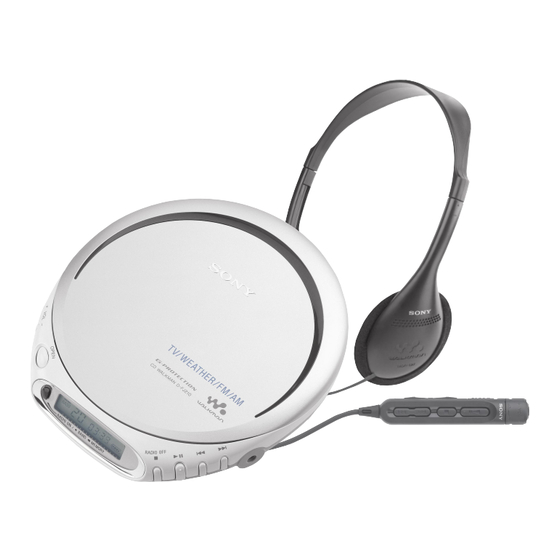 Sony CD Walkman D-FJ210 Specifications