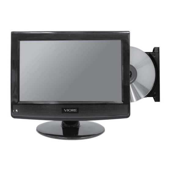 VIORE 10.2" PORTABLE LCD TELEVISION WITH BUILT-IN DVD PLAYER PLCD10V59 Operating Instructions Manual