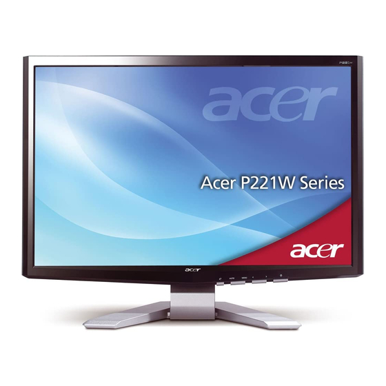 Acer P221W User Manual