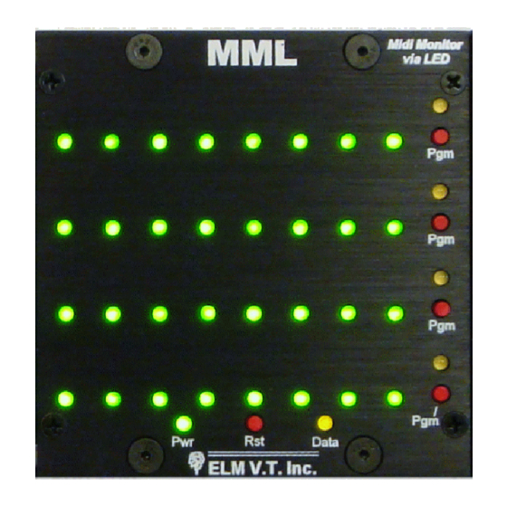 User Manuals: ELM Video MML Recording Equipment