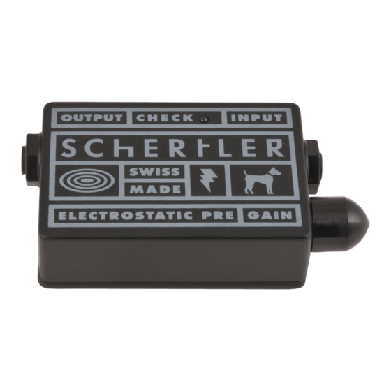 Schertler STAT PRE Quick Manual