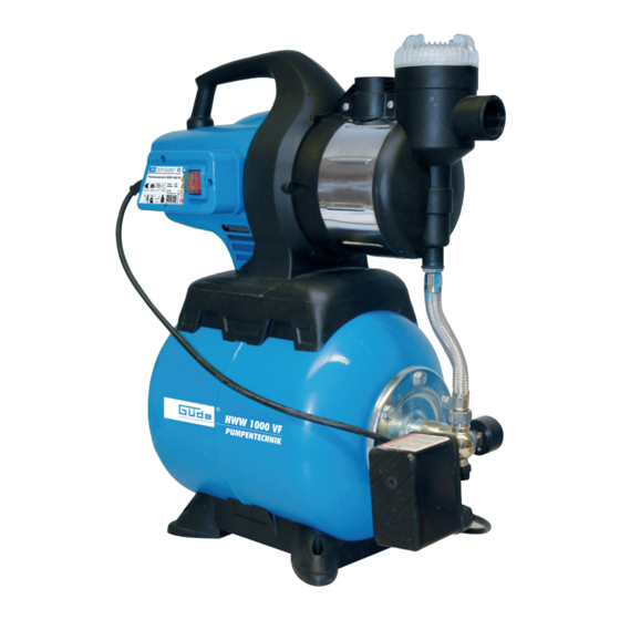 User Manuals: Gude HWW 1000 VF Water Pump