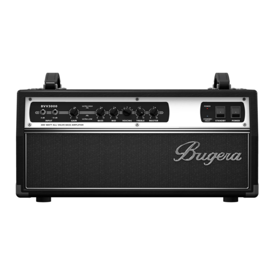 Bugera Ultrabass BVV3000 Quick Start Manual