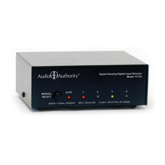 AUDIO AUTHORITY 1177A SPECIFICATIONS Pdf Download ManualsLib