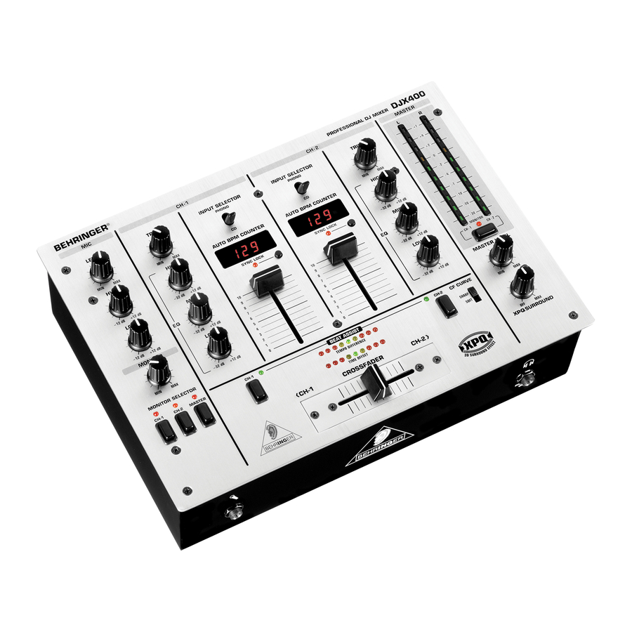 Behringer DJX400 User Manual