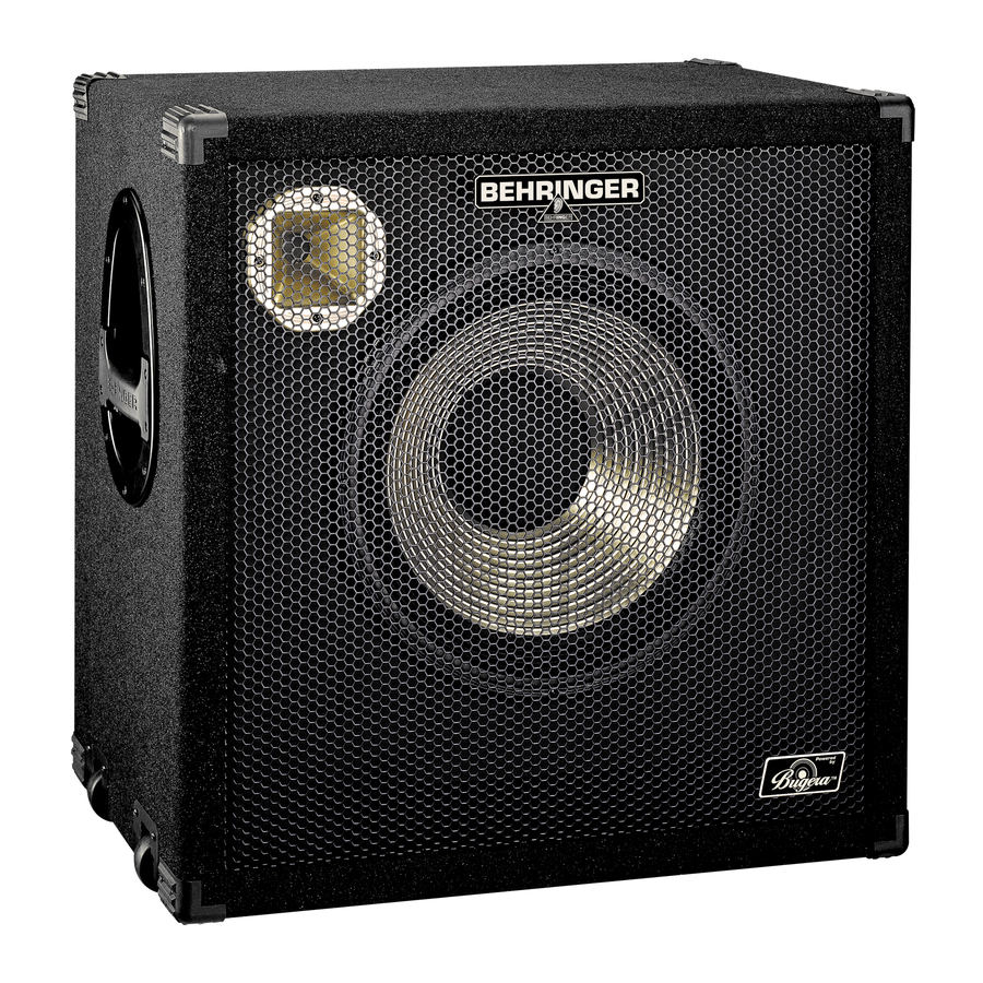 BEHRINGER ULTRABASS BA115 USER MANUAL Pdf Download ManualsLib