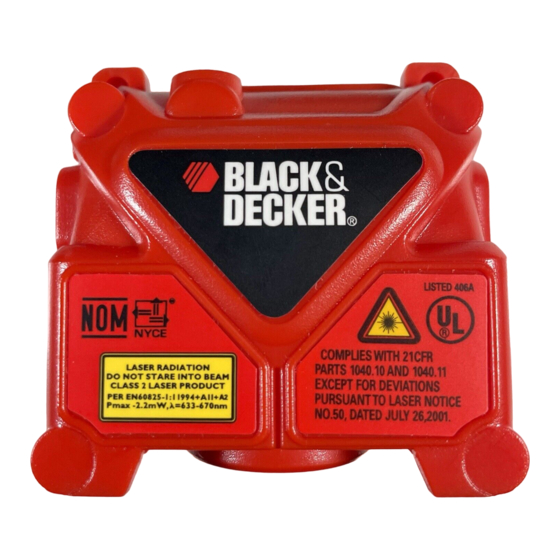 Black & Decker BDL190S Laser Instruction manual