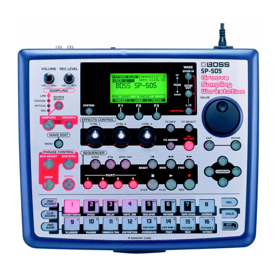 RolandBOSS SP-505 サンプラー スマートメディア12MB 取説有り - DJ機材