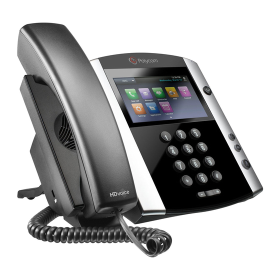 Polycom VVX500 Series Quick Reference Manual