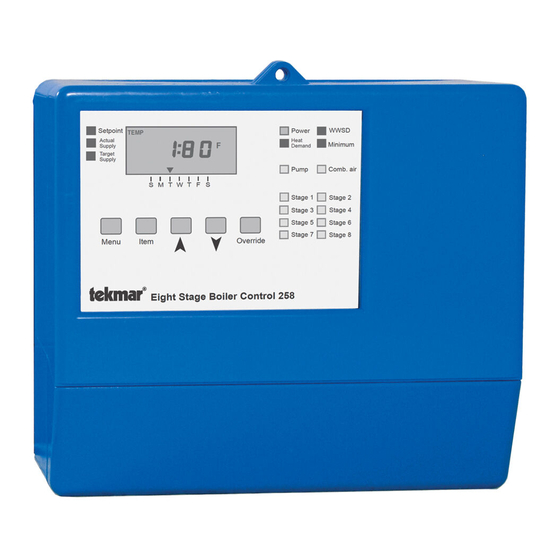 TEKMAR EIGHT STAGE BOILER CONTROL 258 DATA BROCHURE Pdf Download ...