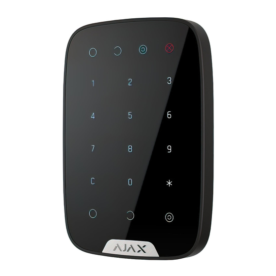 AJAX KEYPAD USER MANUAL Pdf Download | ManualsLib