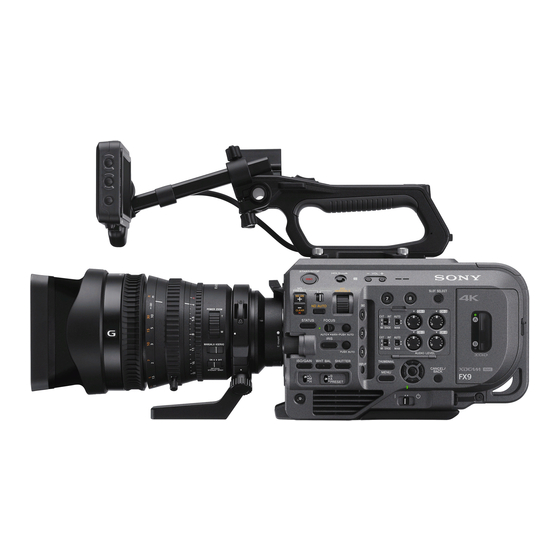 SONY PXW-FX9 QUICK REFERENCE MANUAL Pdf Download | ManualsLib