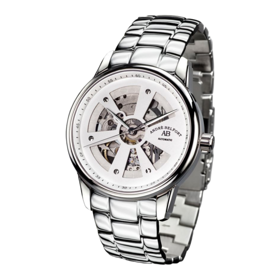 Chronos Manufactures Andre Belfort Roue du temps Instruction Manual / International Guarantee