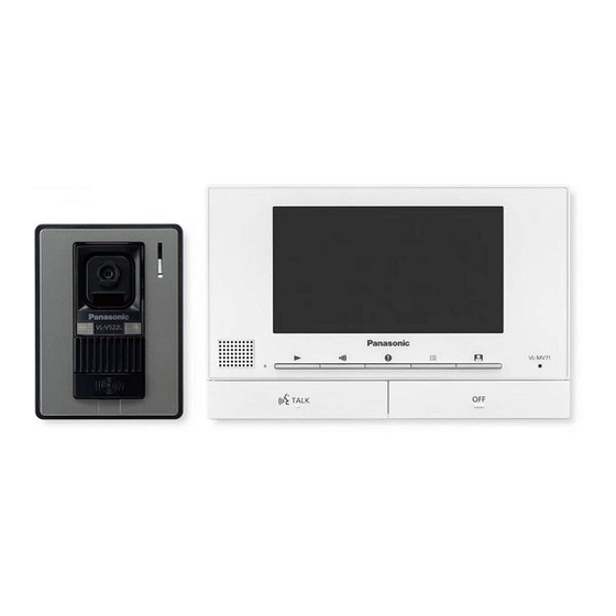 PANASONIC VL-SV71 QUICK START MANUAL Pdf Download | ManualsLib