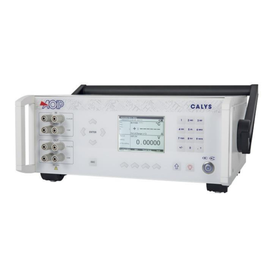 AOIP CALYS 1000 Instruction Manual