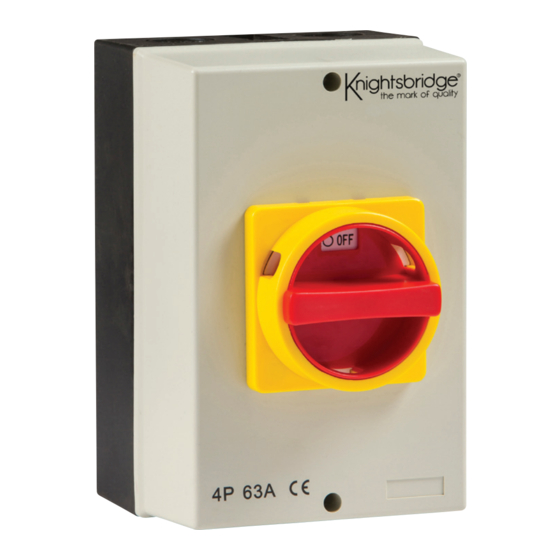 ML Accessories Knightsbridge IN0025 Installation & Maintenance Manual