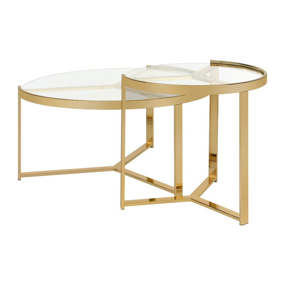 User Manuals: Coaster 930251 Gold Nesting Tables
