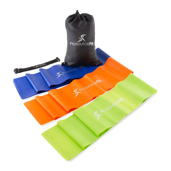 PROSOURCEFIT THERAPY FLAT RESISTANCE BANDS SET Instruction Manual