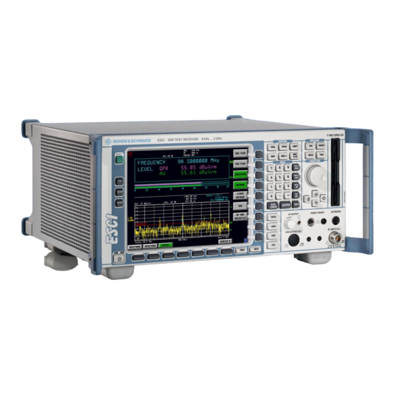 Rohde & Schwarz EMI Test ReceiverESCI Operating Manual