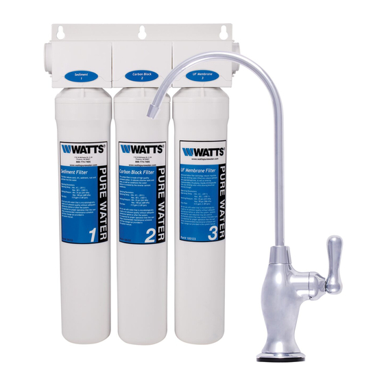 Watts PWDWUFKC3 PURE WATER Installation, Operation And Maintenance Manual