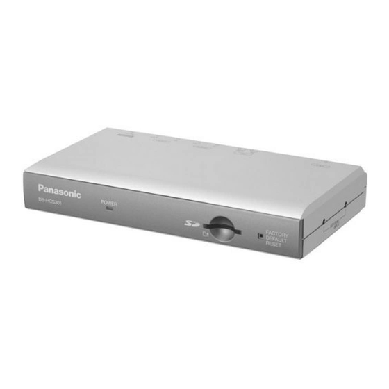 Panasonic BB-HCS301A Getting Started Manual