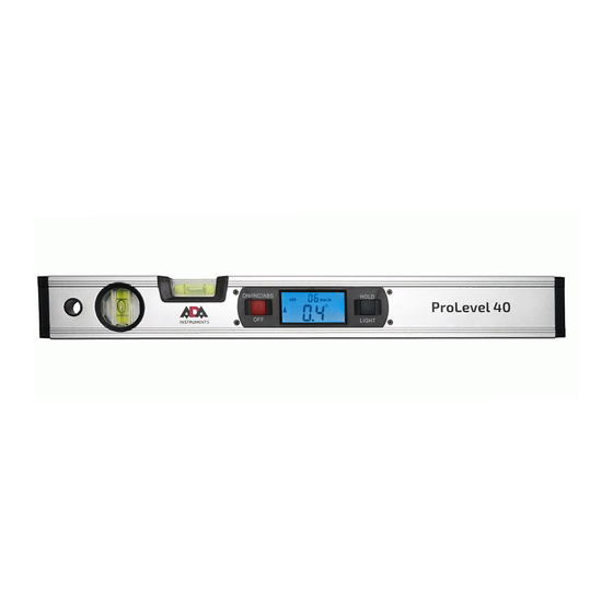 ADA INSTRUMENTS ProLevel 40 Operating Manual