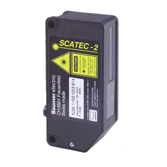 BAUMER SCATEC2 FLDK 110 SERIES USER MANUAL Pdf Download ManualsLib