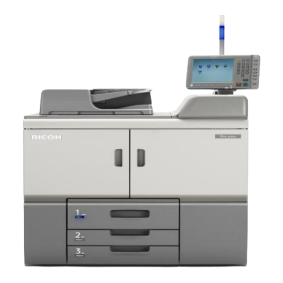 RICOH PRO 8100 MANUAL Pdf Download | ManualsLib