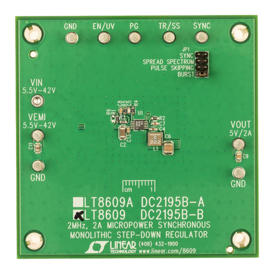 LINEAR TECHNOLOGY LT8609 QUICK MANUAL Pdf Download | ManualsLib