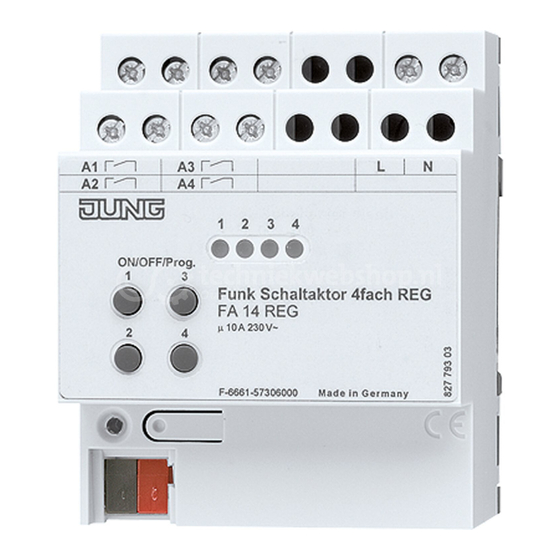 JUNG FA 14 REG OPERATING INSTRUCTIONS Pdf Download ManualsLib