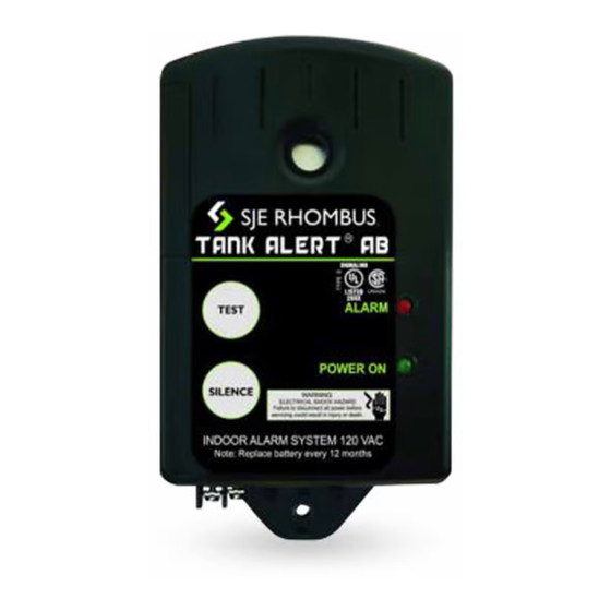 SJE RHOMBUS TANK ALERT INSTALLATION INSTRUCTIONS Pdf Download ManualsLib
