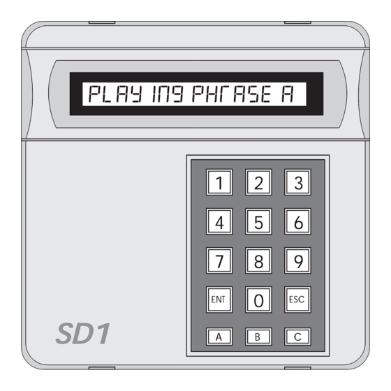 Menvier Security SD1 Installation Instructions Manual