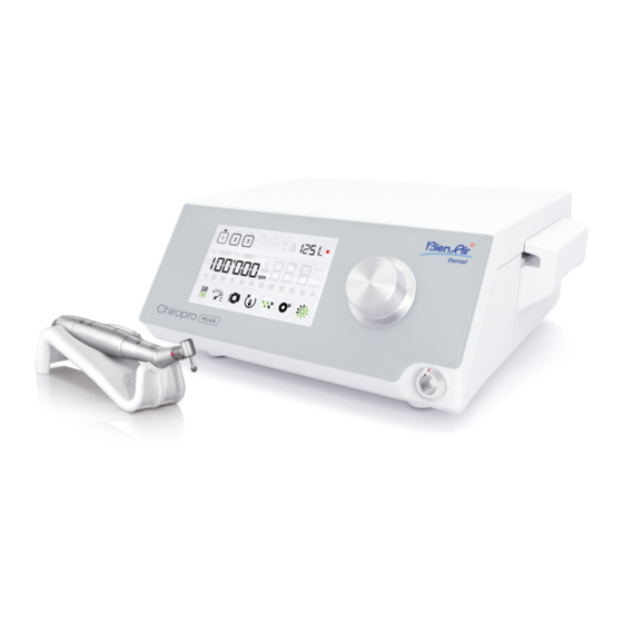 Bien Air Chiropro Plus 3rd Gen Instructions For Use Manual