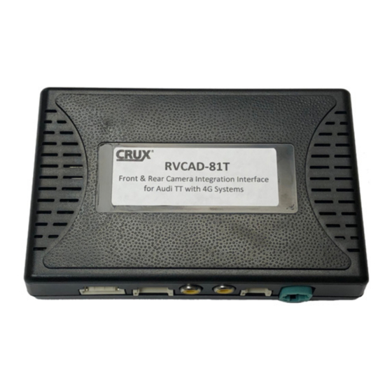 Crux RVCAD-81T Manual