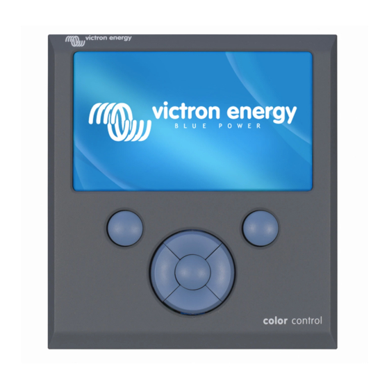 VICTRON ENERGY COLOR CONTROL GX MANUAL Pdf Download ManualsLib