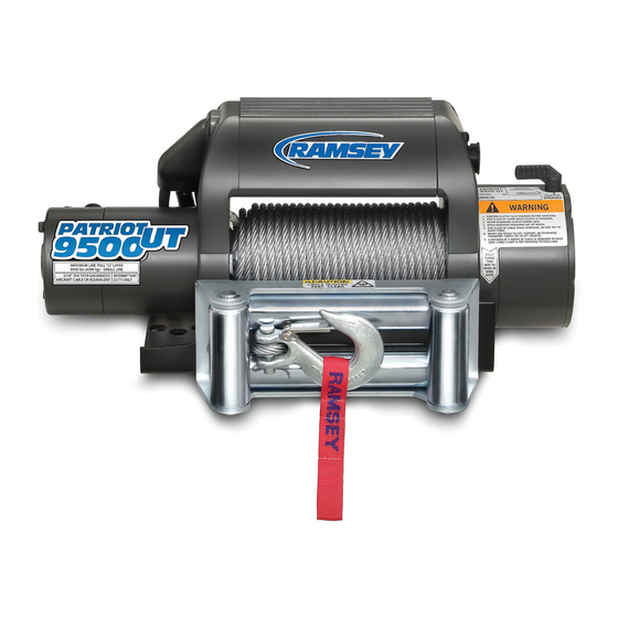 RAMSEY WINCH PATRIOT 9500 UT OWNER S MANUAL Pdf Download ManualsLib