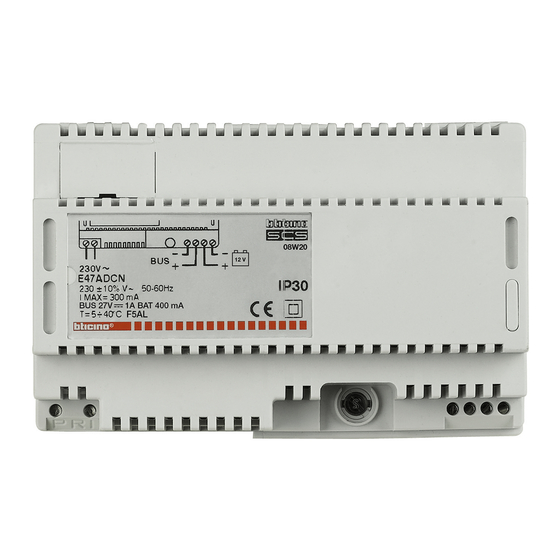 LEGRAND BTicino MyHOME E47ADCN Manual
