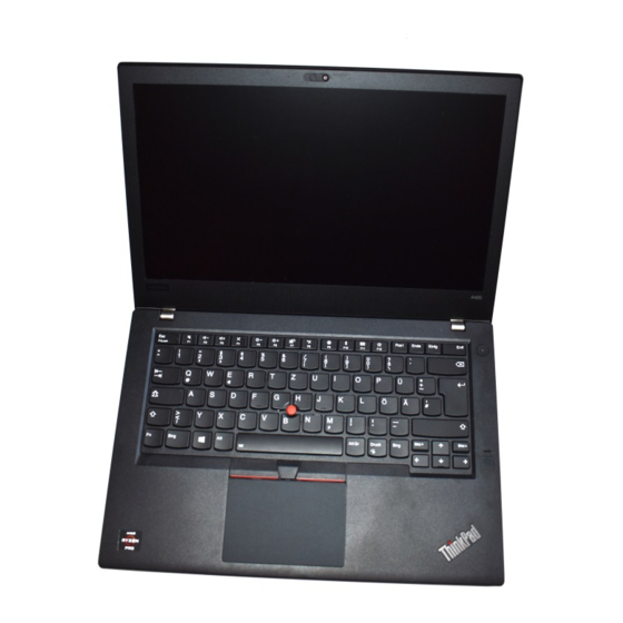 Lenovo ThinkPad A485 Setup Manual